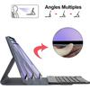 Coque Clavier pour Samsung Galaxy Tab A9 Plus / A11 Plus, Violet avec Clavier Bluetooth + Souris + Stylet