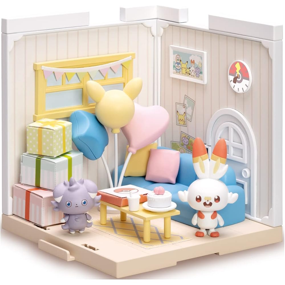 TAKARA TOMY (TAKARA TOMY) Plastic Pokemon Pokepiece House Lounge Hibany & Meow Spur for Girls