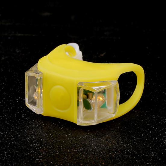 Cycling Taillight High Brightness Waterproof 2 LED Beads 3 Modes Illuminate Silicone Night