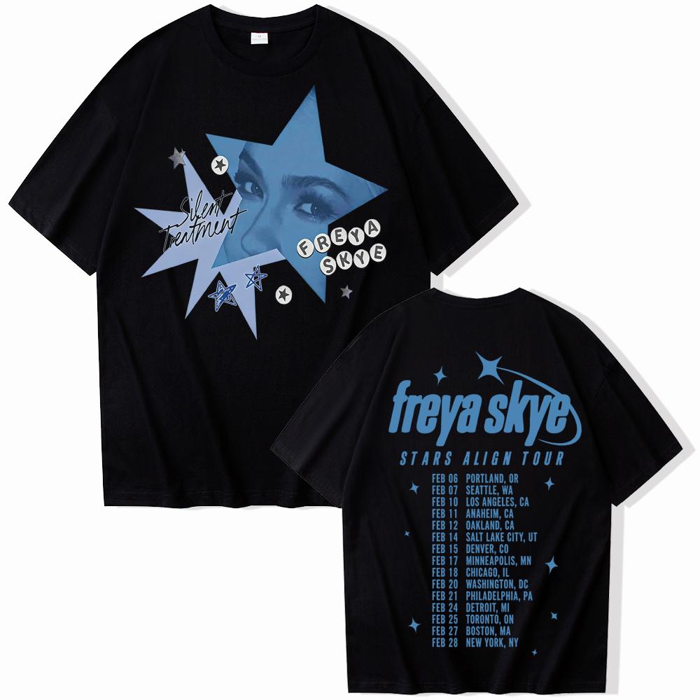 FreyaSkye Stars Align Tour 2026 Tshirt Man Woman Harajuku Short Sleeve Oneck Casual Shirt Gift Pringsummer New Fashion Top