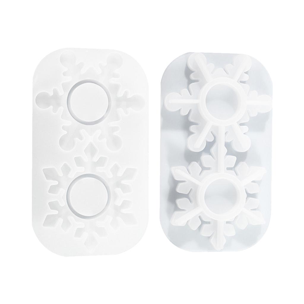 Beautiful Candle Holders Silicone Mold Customizable Snowflake Shape Candle Holder Mould Art Crafts Mold for Home Decors