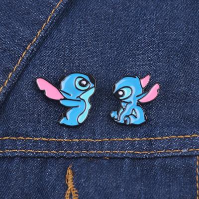 Cute Cartoon Stitch Brooch Star Baby Stitch Metal Badge Student Backpack Accessories Pin