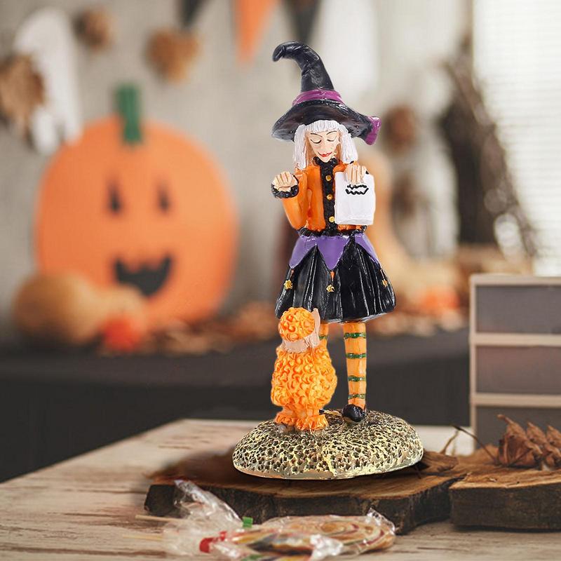 Witch Decoration Figure Halloween Resin Witch Statues Halloween Decorations Elegant Halloween Decoration Witch Figurines