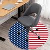 1pc American Flag Round Chair Mat Area Rug - Non-Slip, Floor Mat for Office, Bedroom, Home Decor Christmas Gift-1002367