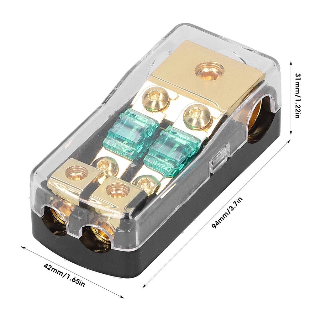 Fuse Holder, Qiilu 1 In 2 Out 0/4 AWG To 4/8 AWG Audio Power