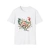 Floral Chicken T-Shirt - Cute Farmhouse Tee, Gift for Garden Lovers, Spring