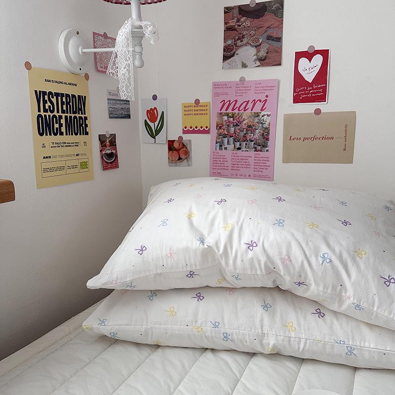 Korean Style 60s Cotton Floral Pillowcase 48x74cm - Single Piece