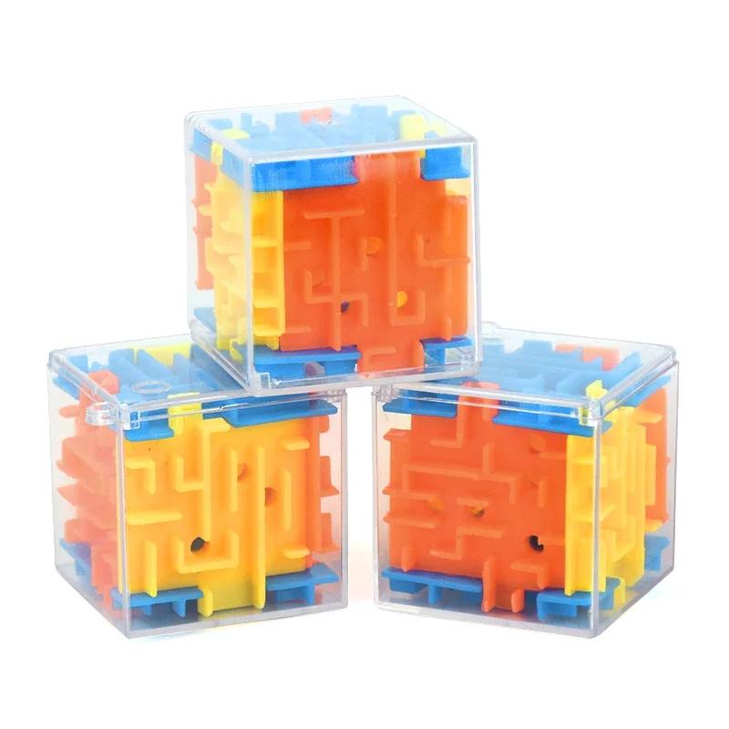 1-10ks 3D kocka s korálkami bludisko Vzdelávacie hračky Darčeky na narodeninovú oslavu pre deti Taška Výplň do pinaty Vianočné Svadobné darčeky pre hostí