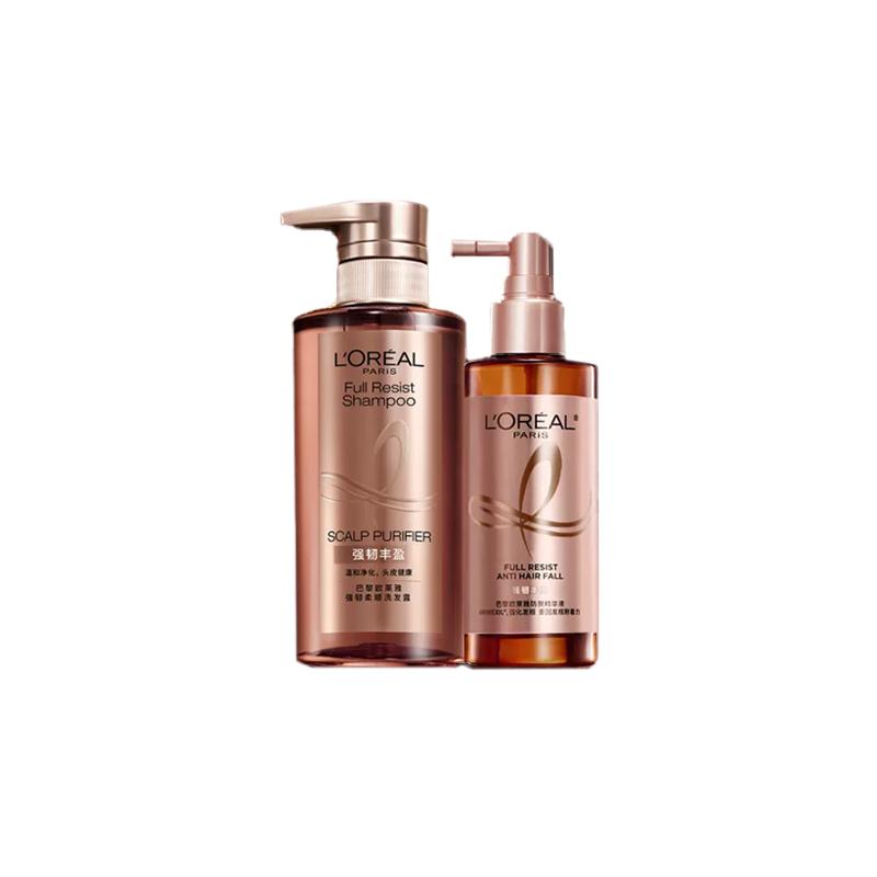 Loreal Paris Cleansing and care set, oil control, plumping and Shampoo 440ml anti-hair loss spray 90ml - Shampoo 440ml anti-hair loss spray 90ml