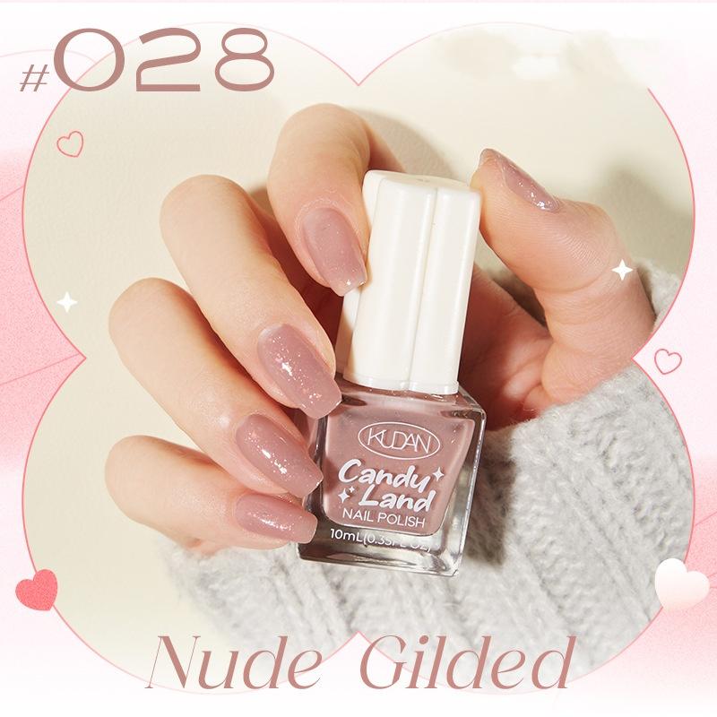 Water-based Nail Polish, No Baking, Long-lasting, Quick-drying, Nude Color, Fine Shiny Nail Polish, Nail Polish