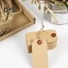 100 Pcs Kraft Paper Shipping Tags with String Empty Cardboard Sale Price Tag Name Gift Hang Tag for Jewelry Clothing Inventory Labeling