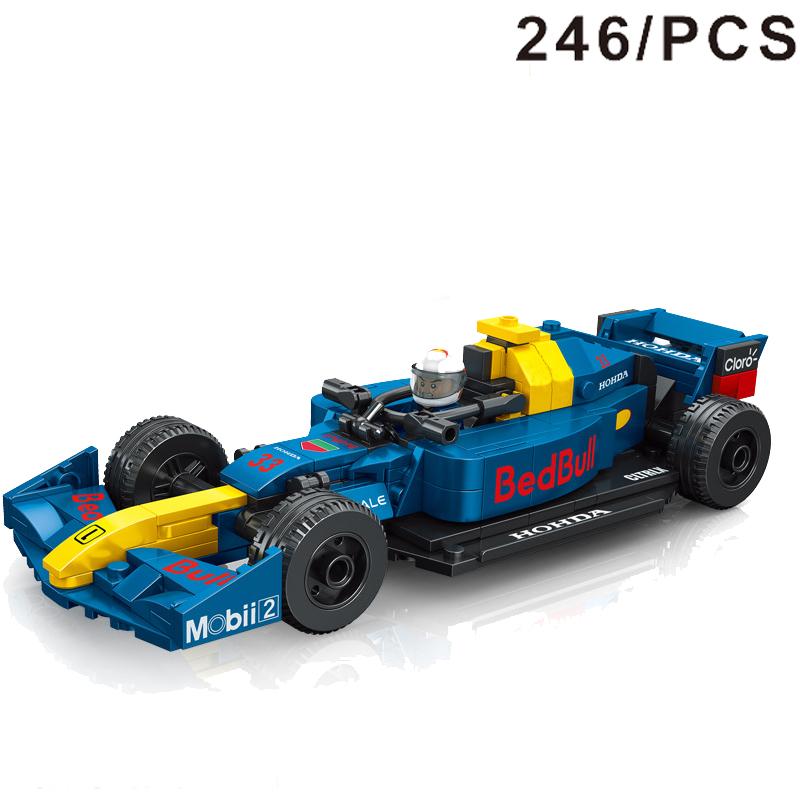 Tehnic Formula 1 Race Car F1 Speed ​​Champions Blocuri de construcție City Rally Super Racers Model de vehicul Cărămizi Jucării pentru copii Cadouri
