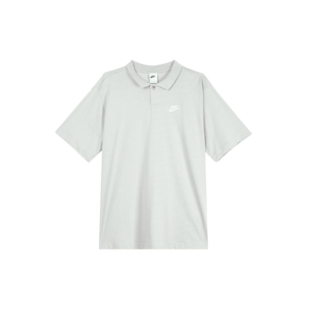 Nike Club Solid Color Loose Short Sleeve Polo Shirt Men Tops Light-Smoke-Grey DX0618-077