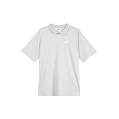 Polo de Manga Curta Solto de Cor Sólida Club Masculino Tops Cinza-Fumaça-Claro DX0618-077