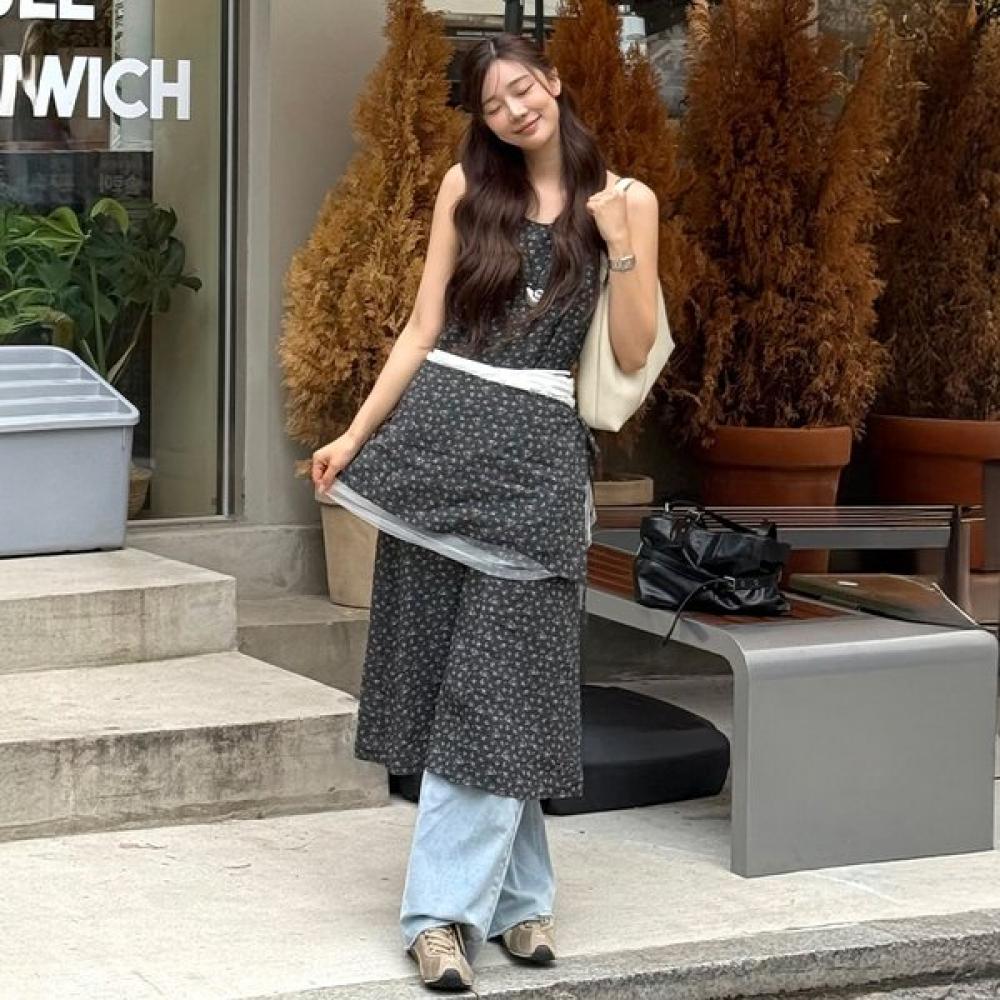 

On On Layered Dress With Lap Skirt New5mo621 BLACK/66