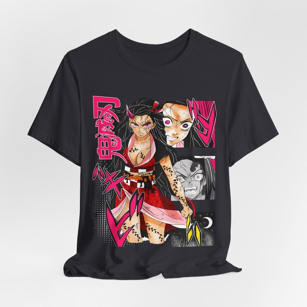 Nezuko Demon Form Tee, Japanese Anime Graphic Unisex Shirt, Unisexga Unisex Jersey