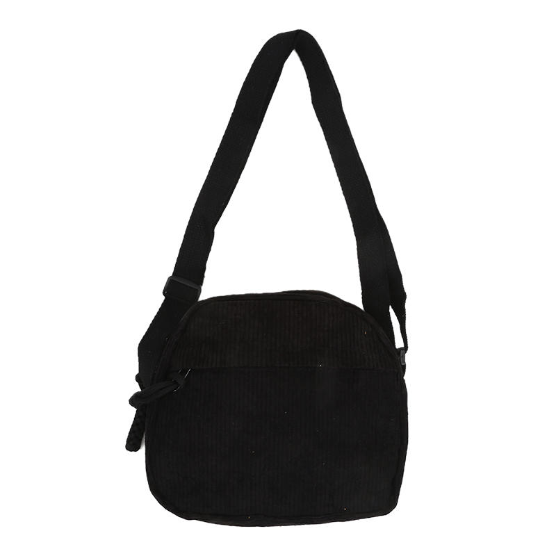 Simple Versatile Crossbody Bag Fashionable Casual Small Square Bag Personalized Commuting Shoulder Bag Corduroy Unisex Handbag