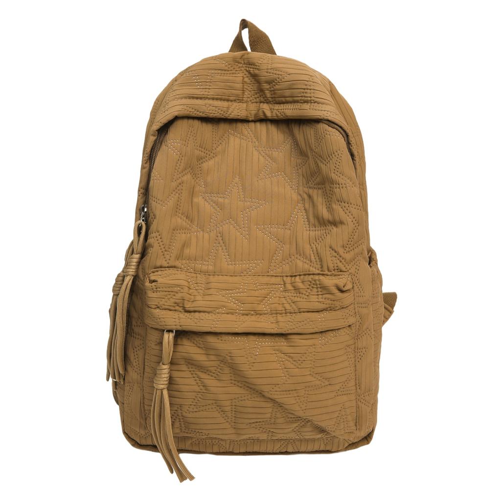 Mochila Fashion em Forma de Estrela Casual Diária Grande Capacidade Mochila Escolar para Estudantes Design Minimalista para Deslocamento Viagem com Detalhes de Franja