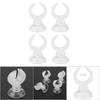 White Aquarium Suction Cup Clips Inner Diameter 17.6mm Easy Release Airline Tube Holders Inner Diameter 14.6mm