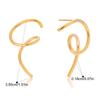 Yori Irregular Lines Encircling Butterfly Earrings For Women Prevent Allergy Stainless Steel High Quality Chic Jewelry