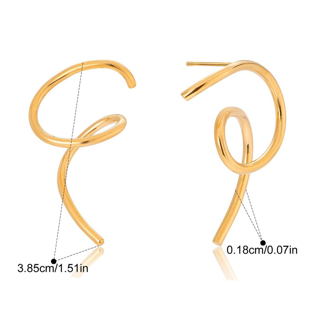 Yori Irregular Lines Encircling Butterfly Earrings For Women Prevent Allergy Stainless Steel High Quality Chic Jewelry