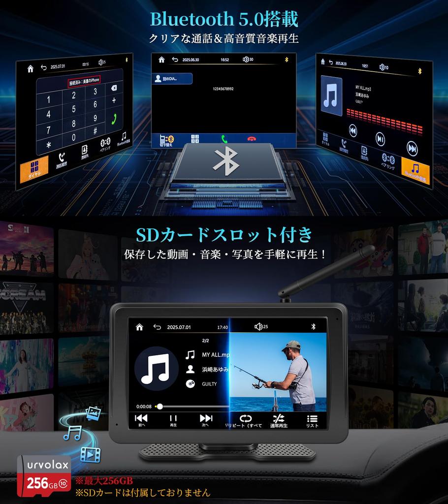 URVOLAX Wireless Backup Camera Monitor Set Wireless Android and Mirroring Truck No Wiring Backup Monitor with Truck Smartphone Music and Digital