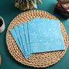 Creative Blue Snowflake Napkins - Virgin Wood Pulp, Fashionably Designed Square Paper for Atmosphere Decoration