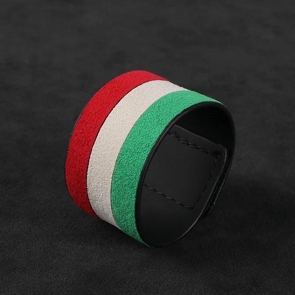 

Italy Super Suede Universal Car Steering Wheel Booster Personality Center Line Marking Flannel Interior Decoration Accessories