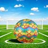 1 stk Gylden Stjerne Fejringstema Fodbold, Størrelse 5, Letvægts PVC, Udendørs Træningsfodbold, Gave j61454