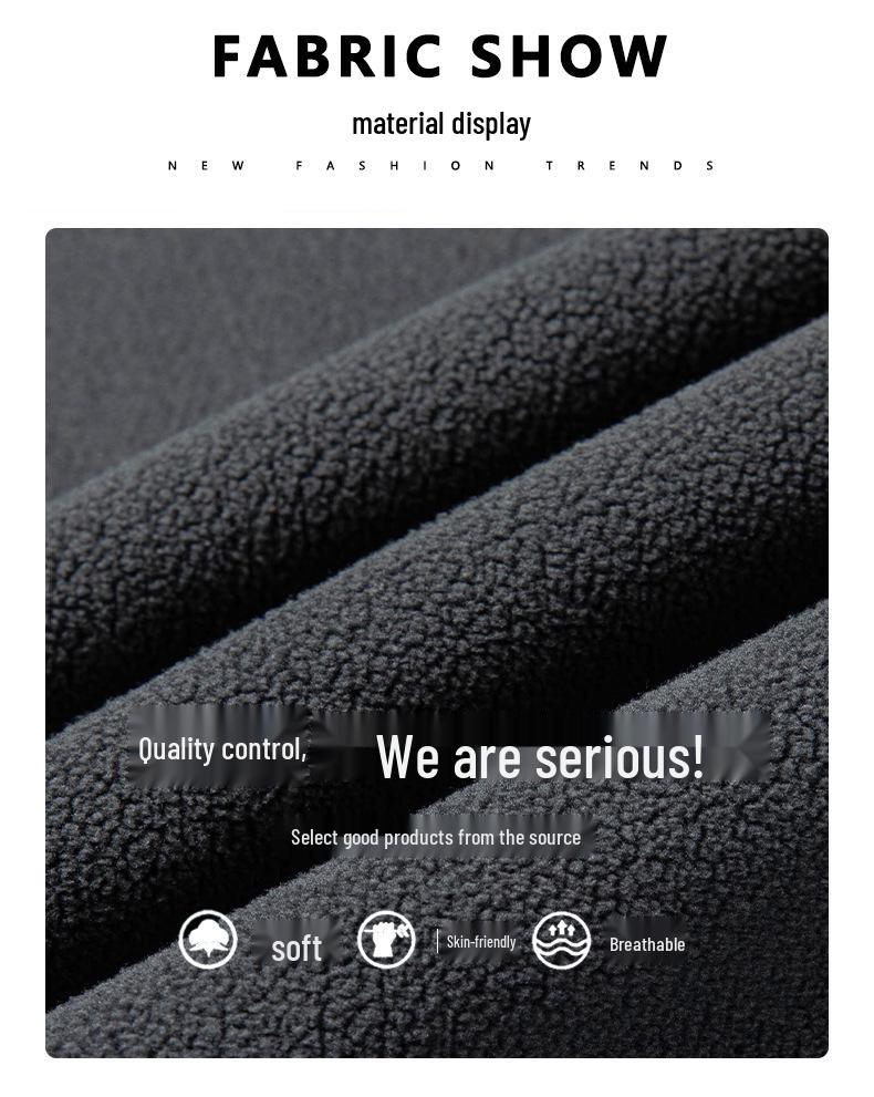 Men's Double-Sided Fleece Jacket - Warm Casual Spring & Autumn Mountaineering Liner