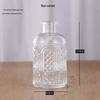Embossed Glass Vase for Fresh or Dried Flowers - Home Hydroponics Decor