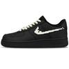 Air Force 1 Abriebfeste Low-Top Skateboard-Schuhe Unisex Schwarz CW2288-001(Team1117)
