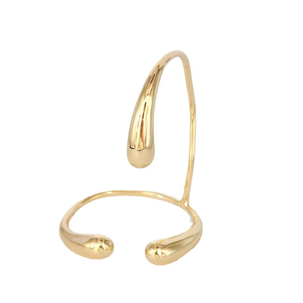 Design Sense Lava Opening Bracelet Personality Fashion Water Drop Glossy Gold Exaggerated Bracelet Gold