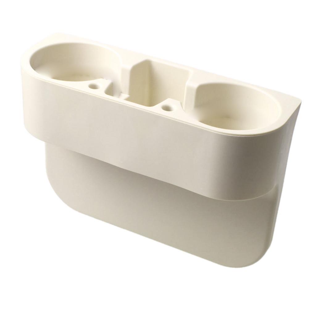 Bilkonsol Mugghållare Multifunktionell Robust Stabil Pålitlig Snygg Bilstol Telefonspringa Organizer för Bilar Beige