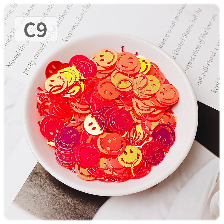 

12 мм Золотые Блестящие Пайетки Смайлики для Праздничных Костюмов и DIY Детских Украшений 20g per pack