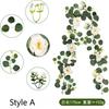 1pc Simulated Rattan Wisteria Eucalyptus Garland,Artificial Green Rattan,Suitable for Birthday Parties,Wedding,Holiday Gathering