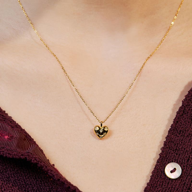 Hei [sv925] alice heart pendant necklace