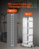 Multi-Purpose Folding Ladder 7-in-1 4 Step 15.5ft Reach Height for Work