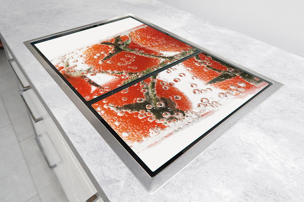 SZKLANA PŁYTA OCHRONNA NA KUCHENKĘ 75x52 POMIDOR