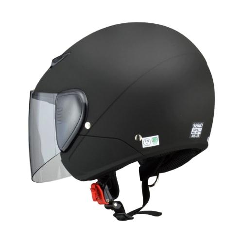 LEAD Motorcycle Helmet Semi-Jet SERIO RE-35 Half Matte Black Free Under 57~60cm