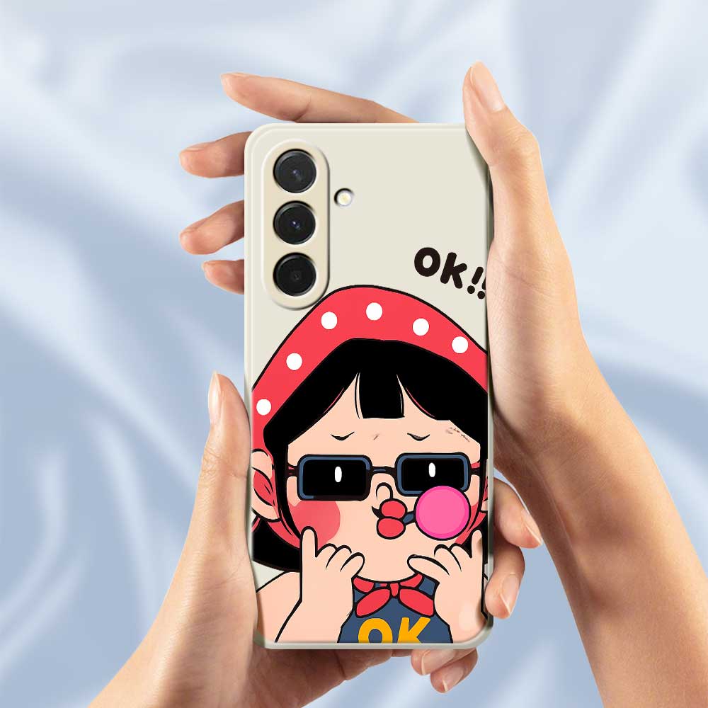 For Samsung Galaxy A36 5G Case Cute Kid Pattern Printing Straight Edge TPU Phone Back Cover
