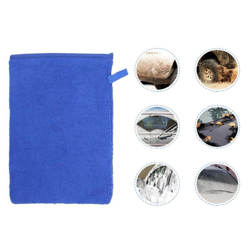 Fine Grade Clay Mitt Car Wash Clay Gloves One Side Clay Bar One Side Microfiber Car Detailing Tool Before Polishing