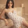 Sexy lingerie small floral contrasting lace splicing low-cut pure desire wind suspender hip skirt