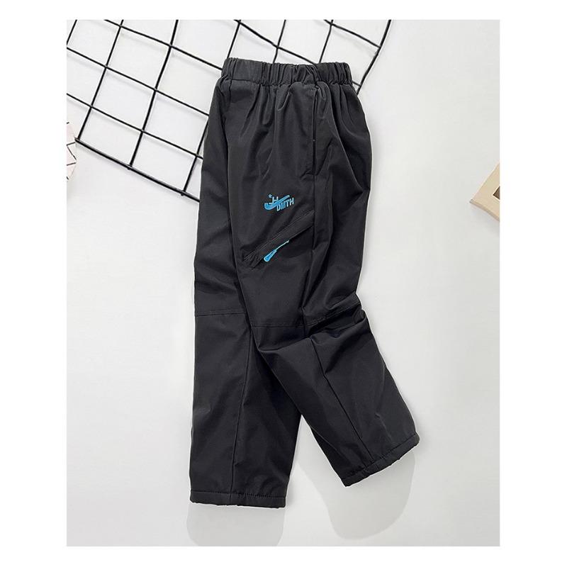 Kids Fleece Lined Windproof Warm Outdoor Casual Sports Pants For Boys And Girls