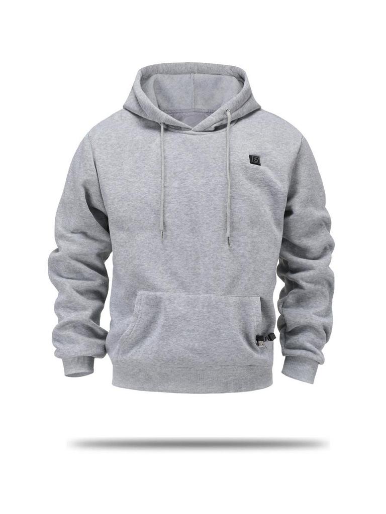 USB Heated Hoodie with Thermal Warming Zones, Lightweight Fleece-Lined Winter Coat for Men and Women