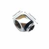 2PCS Black/Silver Water Cooling System Adapter 90 Degree Right Angle Elbow  Cooling System