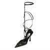 2025 Sexy Black Pointed Toe Rome Women Shoes Cross-tied Fashion Show Women's Shoes Thin Heels Hand-made Buckle Zapato De Mujer