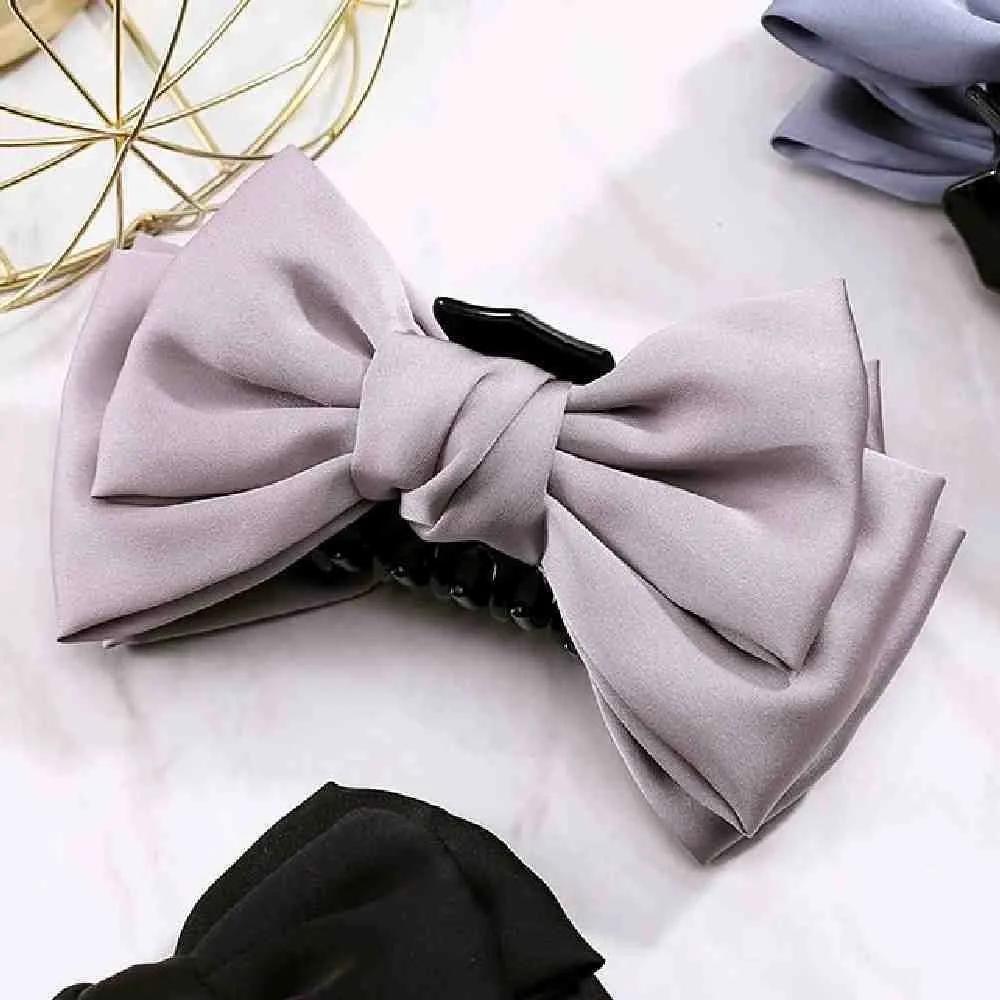 Topmall Big Ribbon Claw Clip Indie Purple Hair Clip Pretty Claw Clip Hair Clip