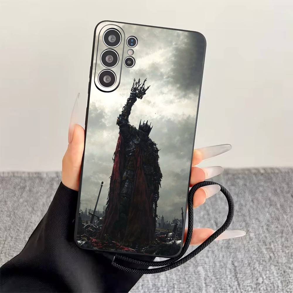 D-Dark S-Souls Phone Case Black Silicone Soft For Samsung S25,S24,S21,S22,S23,S30,Ultra,S20,Plus,Fe,Lite