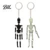 Halloween Party Favors Movable Joints Skeleton Keychain, Glow-in-the-Dark Keyring for Bag Charm Halloween, Handbag Backpack Purse Men Women